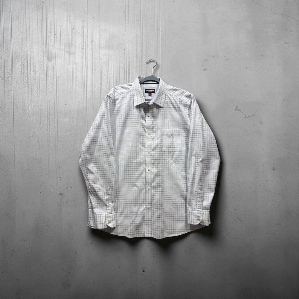 Johnston & Murphy Mens Dress Shirt Long Sleeve Button Down Size XL White